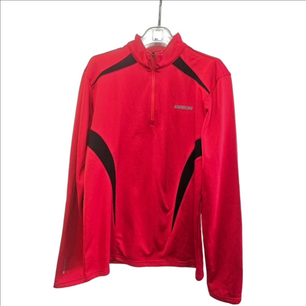 Karbon Quarter Zip Pullover Red Mens Size M